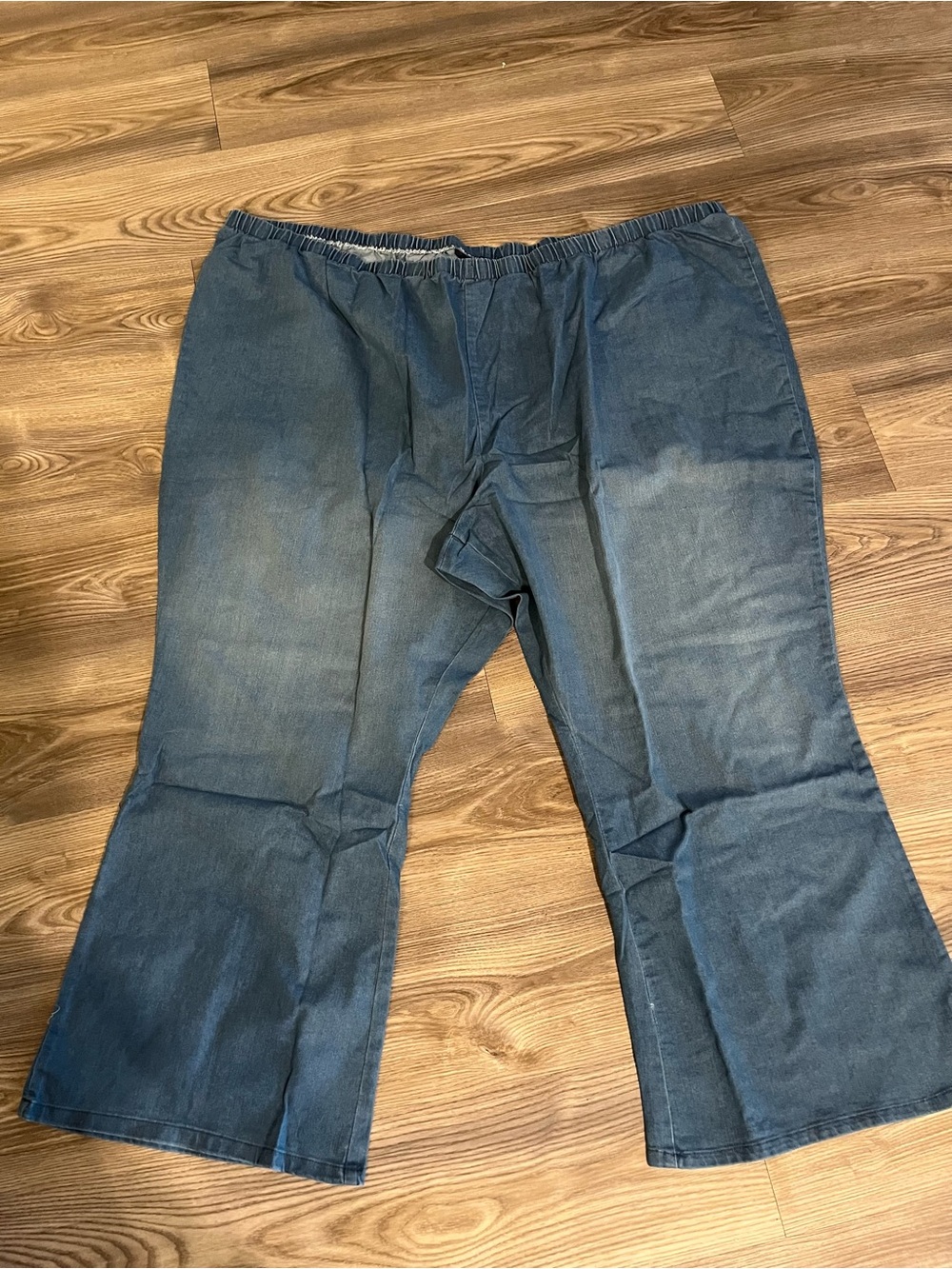 Denim 24/7 Dark Blue Elastic Waist Chino Pants